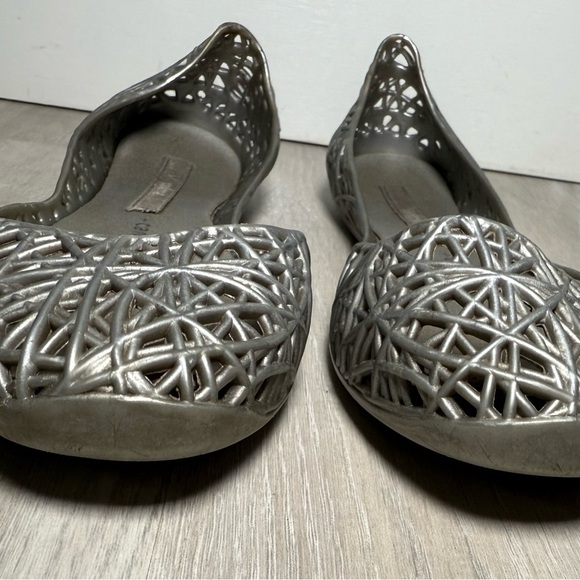 MINI MELISSA 31514 CAMPANA ZIG ZAG IV INF SILVER LITTLE KIDS SLIP ON Sz 2 - Picture 4 of 5